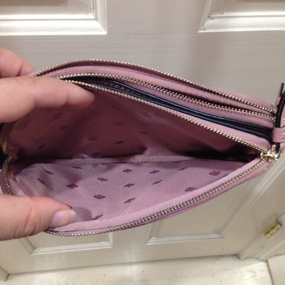 Kate Spade Mauve Pink Floral Crossbody Purse Bag - Picture 7 of 16